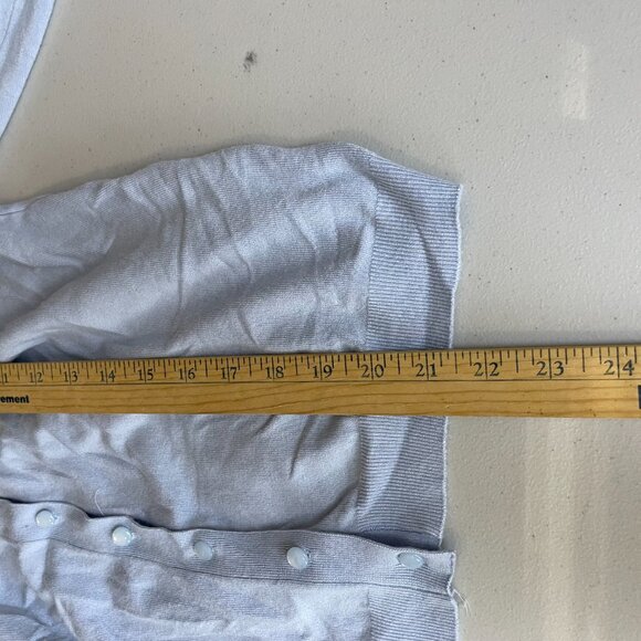 Philosophy Cardigan Button Front Closure Lightweight Breathable Fabric Blue W L - Picture 7 of 8